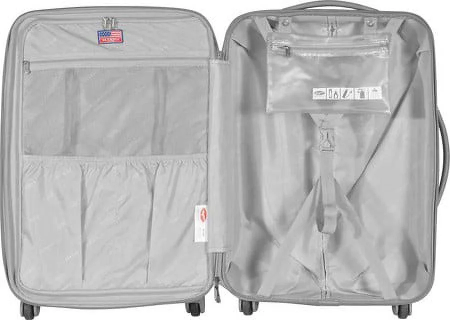 Olympia U.S.A. Denmark 3-Piece Expandable Hardcase Luggage Set with Spinner Wheels, Black