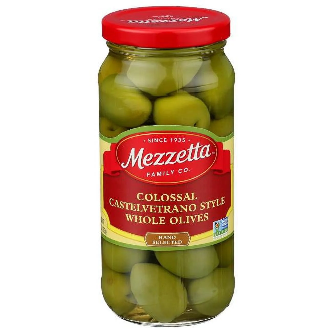 Mezzetta 374069 10 oz Castelvetrano Whole Olives, Pack of 6