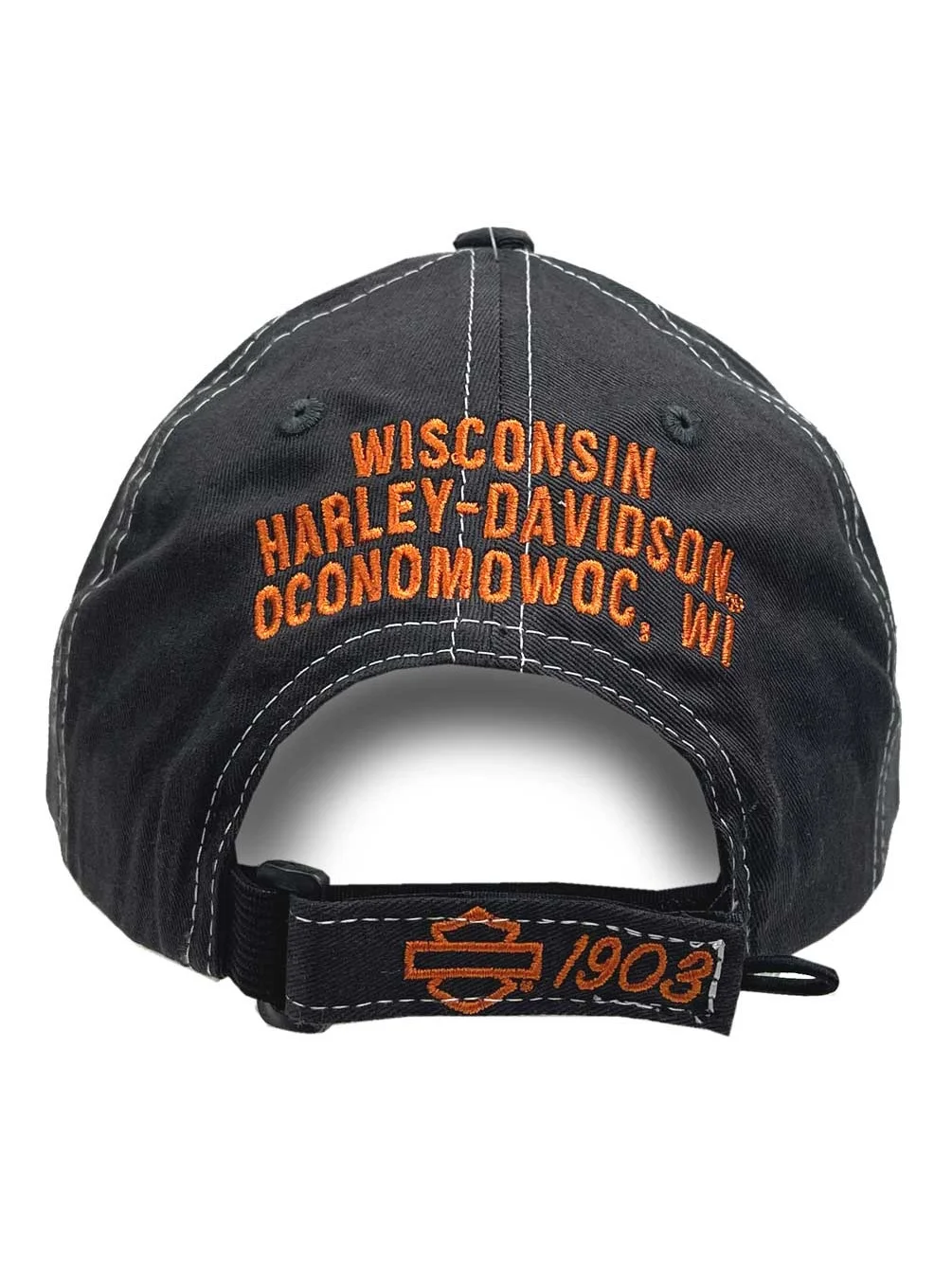 Harley-Davidson Men's Distressor Bar & Shield Logo Adjustable Baseball Cap, Harley Davidson