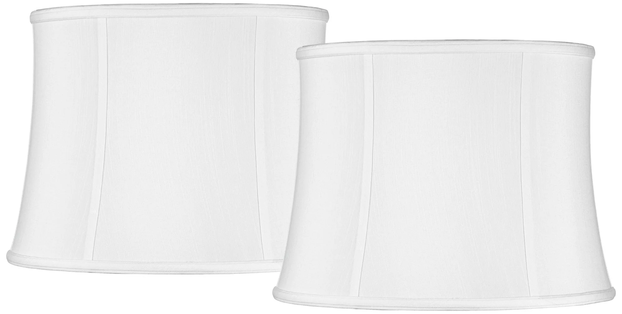 Imperial Shade Set of 2 Drum Lamp Shades White Medium 14