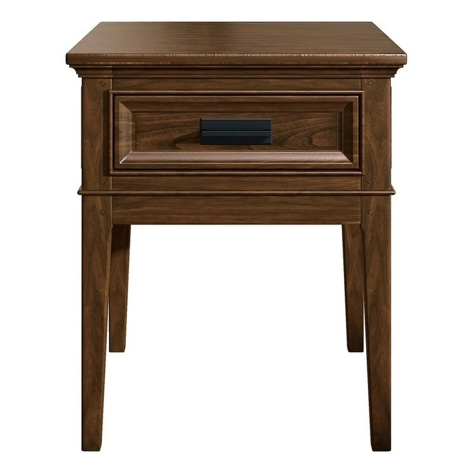Lexicon Frazier Park Wood 1 Drawer End Table in Brown Cherry
