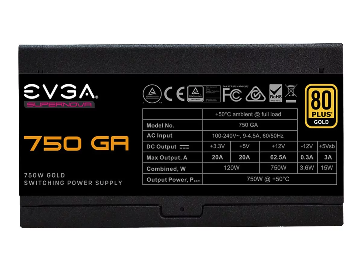 EVGA SuperNOVA 750W GA 80+ Gold 750W Power Supply