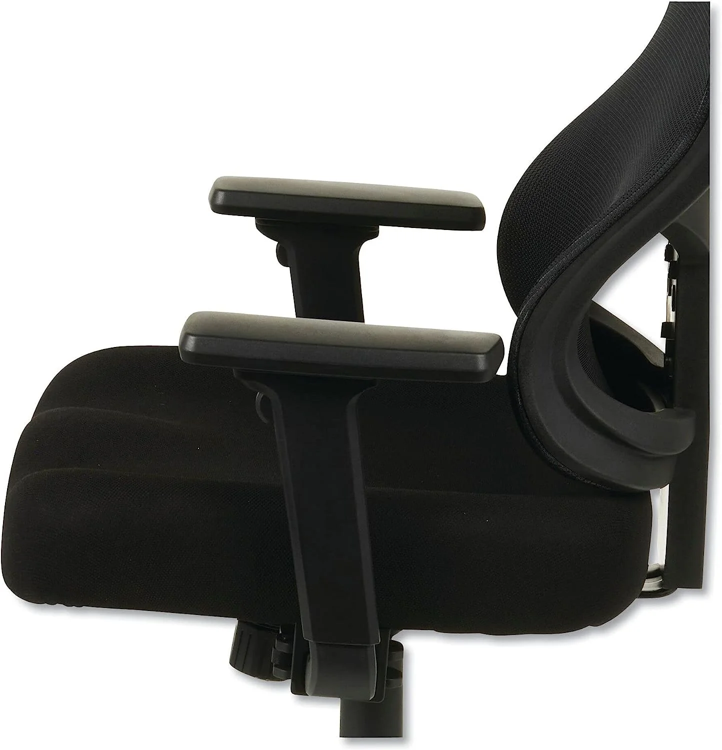 TJUNBOLIFE ALEELT4214F Elusion II Series Mid-Back Swivel/Tilt Mesh Chair with Adjustable Arms - Black