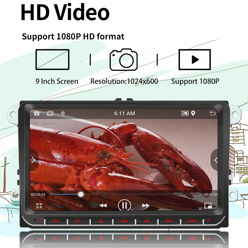 Arealer Car Player,Car Stereo Bt Link/reverse Auto Support 12 Car With 9 Wifi Bt 9 Inch Android 12 Android Auto Wheel Inch Ips Supportandroid StereoAndroid Screencar Screenstereoradio Din