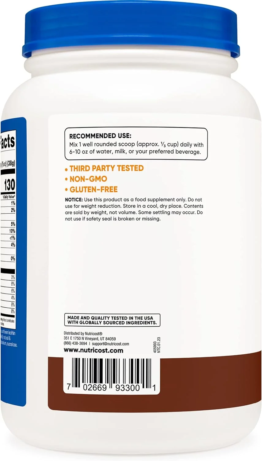 Nutricost Whey Protein Isolate Milk Chocolate - 2 lbs