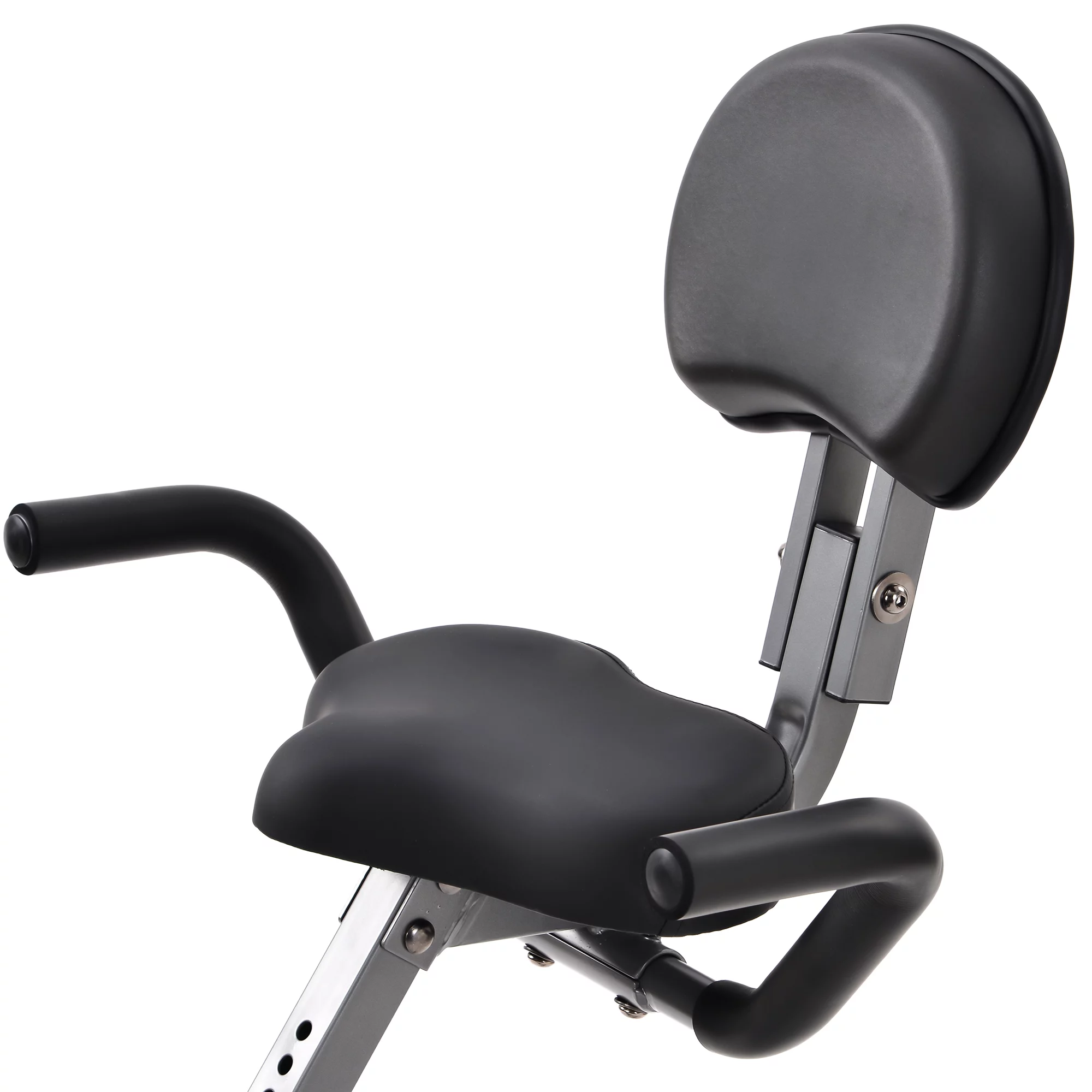 Merax 3 in 1 Exercise Bikes Folding Magnetic Upright Fitness Cycle with Desktop, Arm Resistance Bands and Extra-large Adjustable Seat