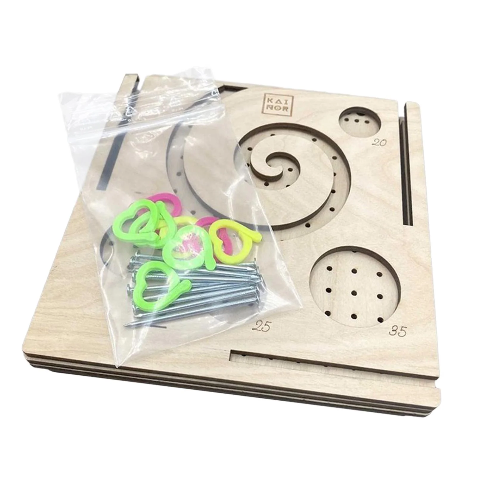 Abbraccia Wooden Yarn Bowl Sewing Yarn Rack Portable Embroidery Accessory Yarn Holder for Crochet Lovers Knitting Lovers