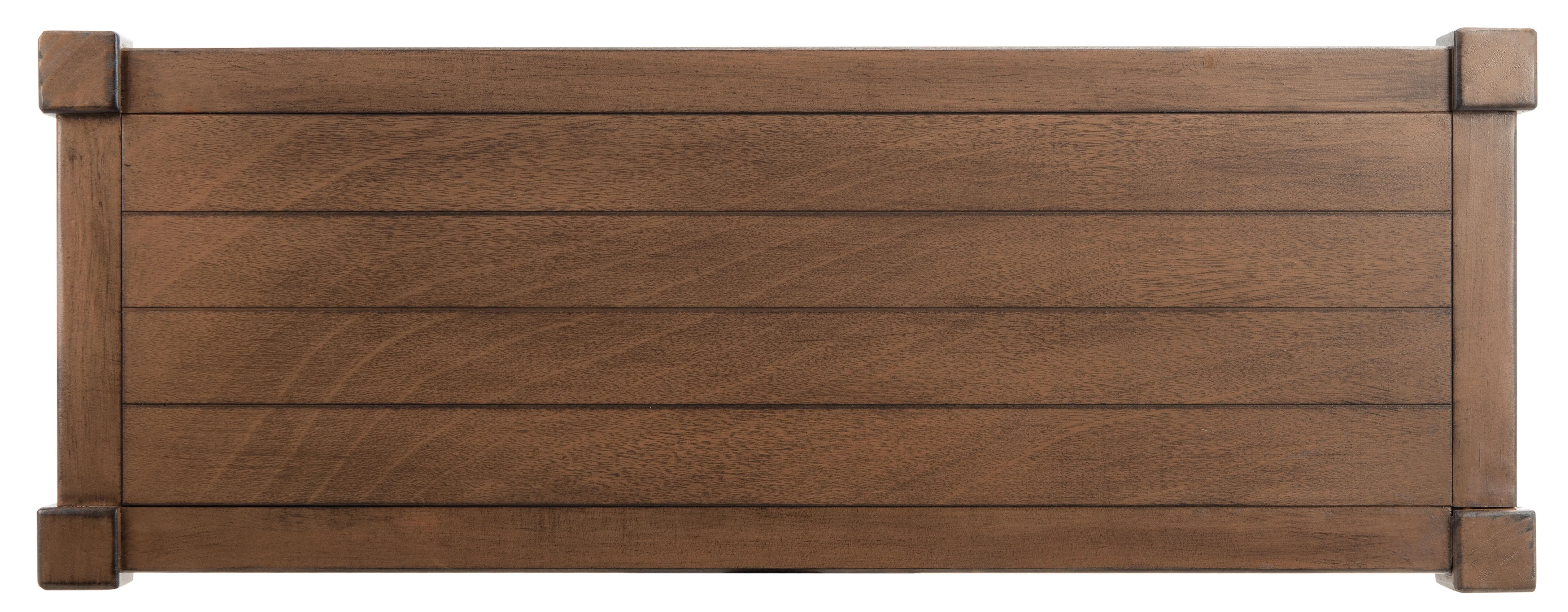 SAFAVIEH Rafiki Amish Brown Wood Console Table with Shelf (31.5 in. W x 11.8 in. D x 29.5 in. H)