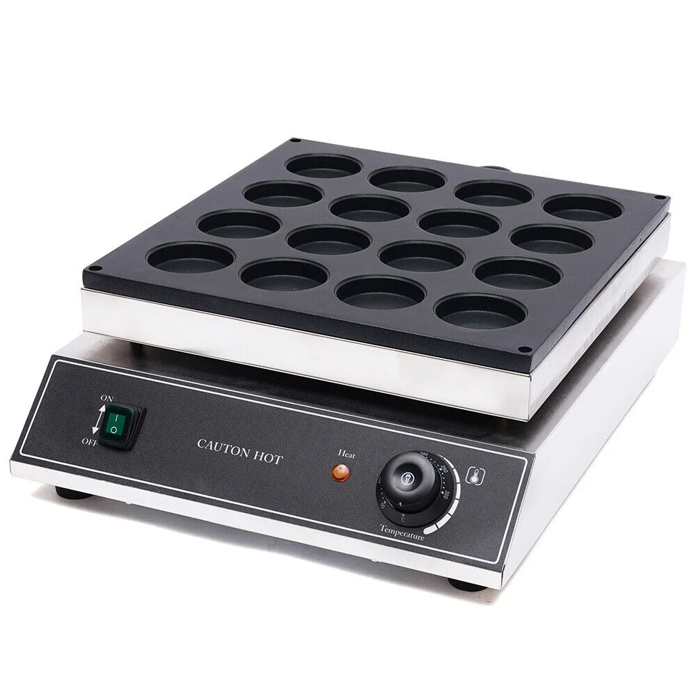 16 Holes Commercial Red Bean Waffle Maker Stainless Steel Pancakes Baker Maker