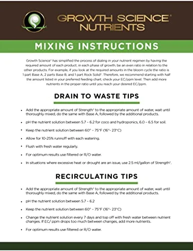 Nutrients - Base A (5-0-0) : Base Nutrients (Quart)