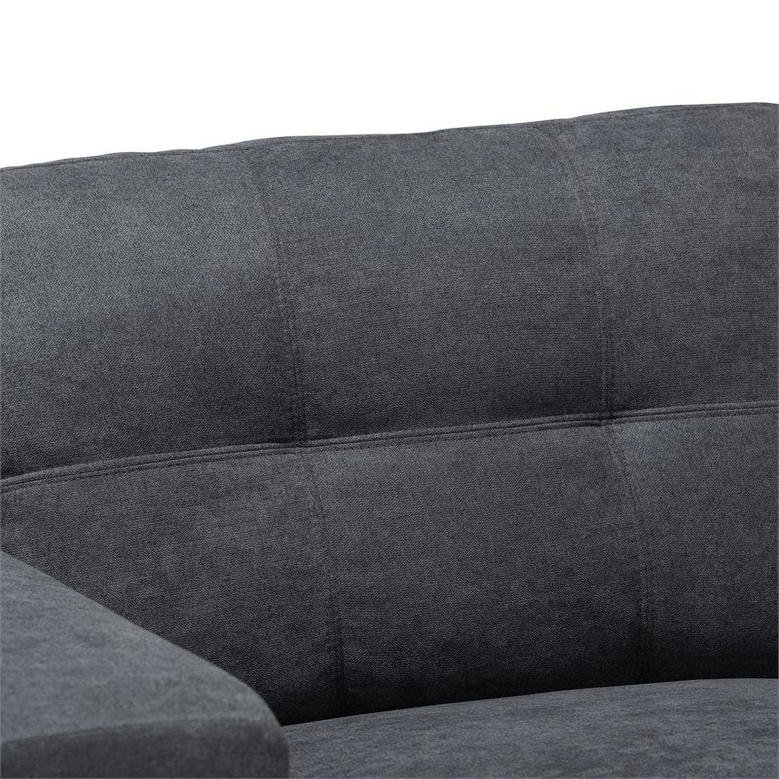 Bowery Hill Dark Grey Sectional Sofa with Right Facing Chaise