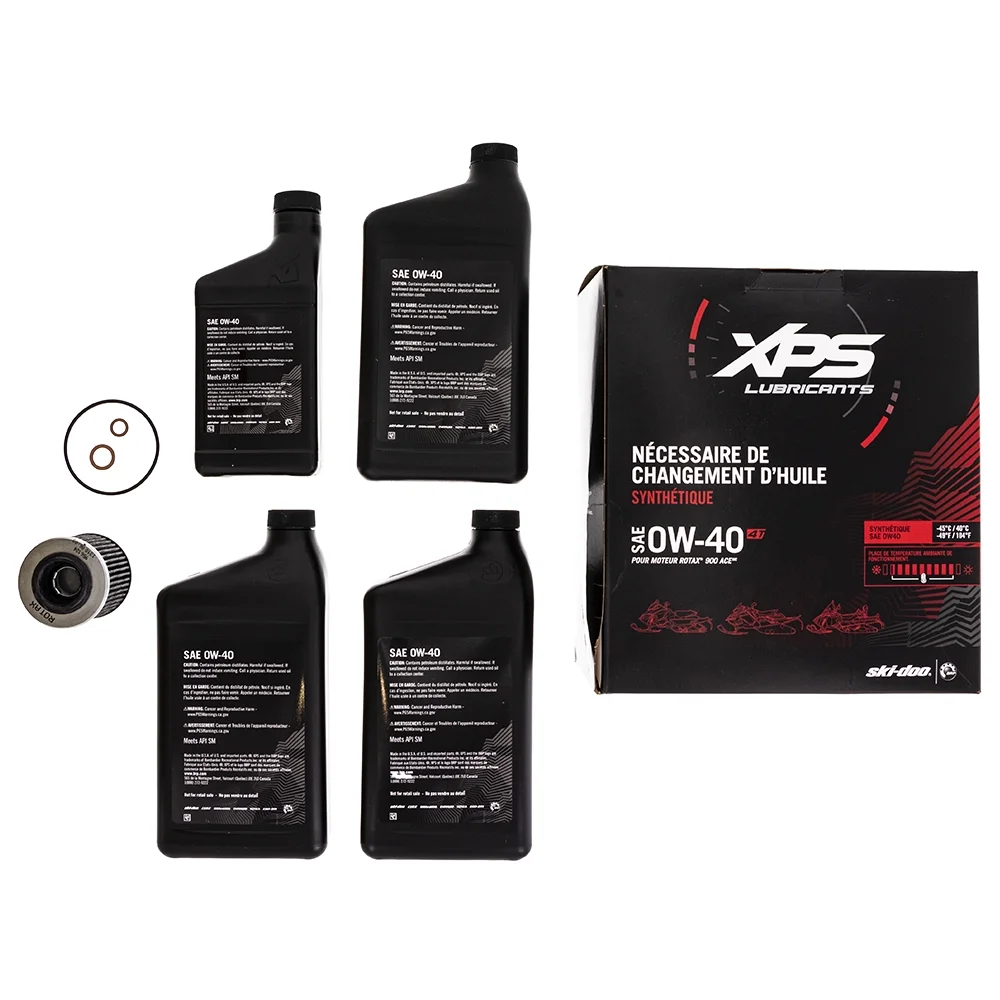 BRP 779254 Can-Am 4T 0W-40SAE Full Synthetic XPS Oil Change Kit OEM Ski-Doo Rotax 900 ACE