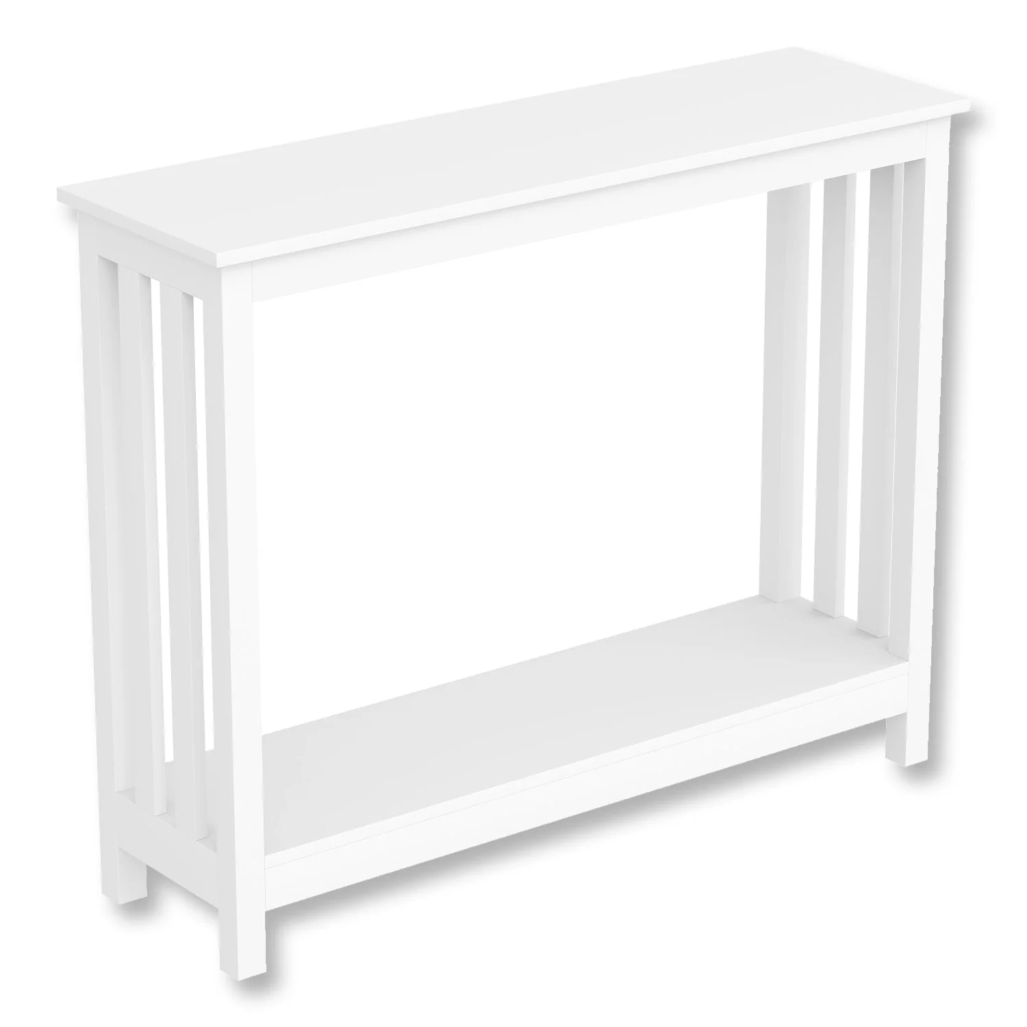 Console Sofa Table White 1 Shelf