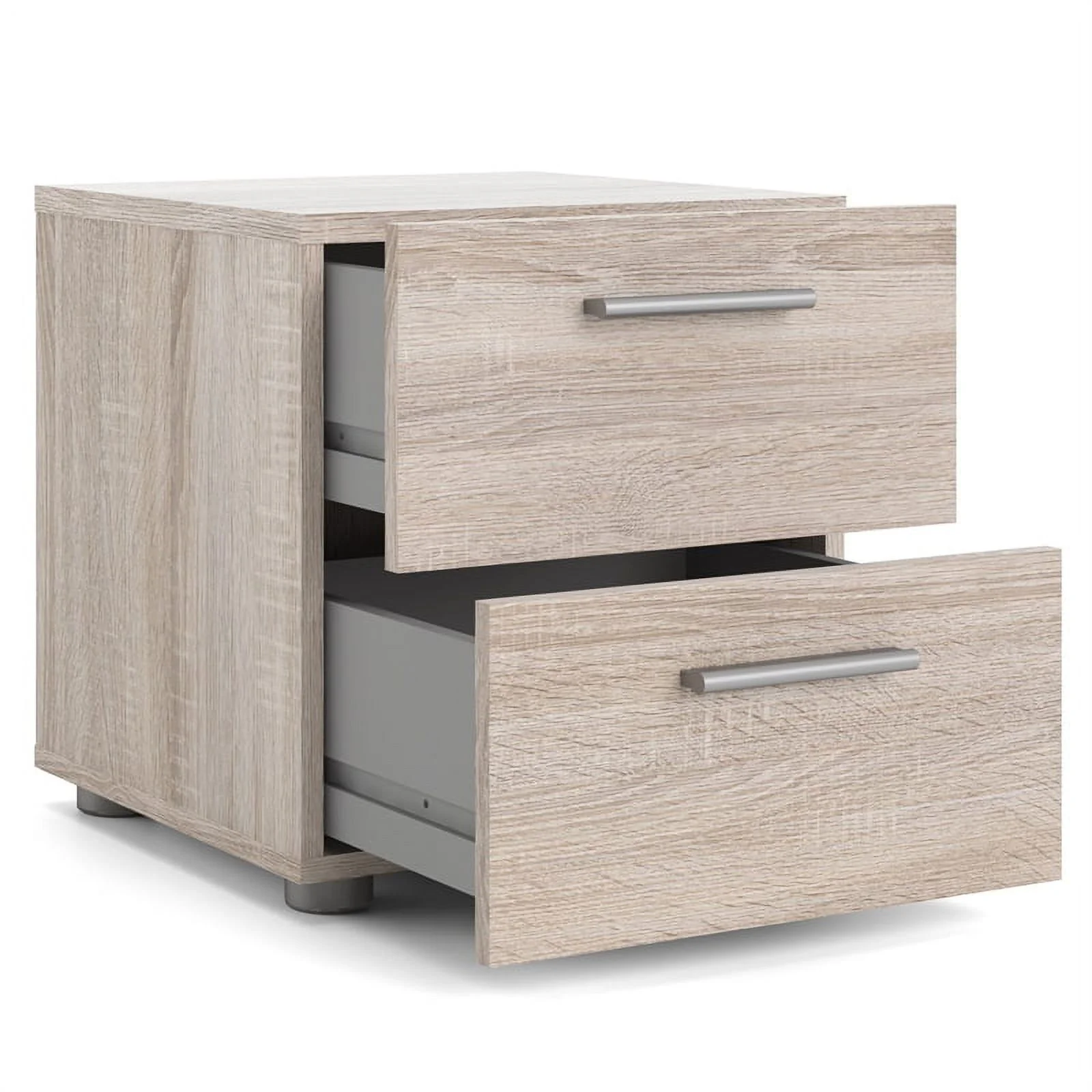 Home Square 2 Piece 2 Drawer Nightstand Set in Truffle