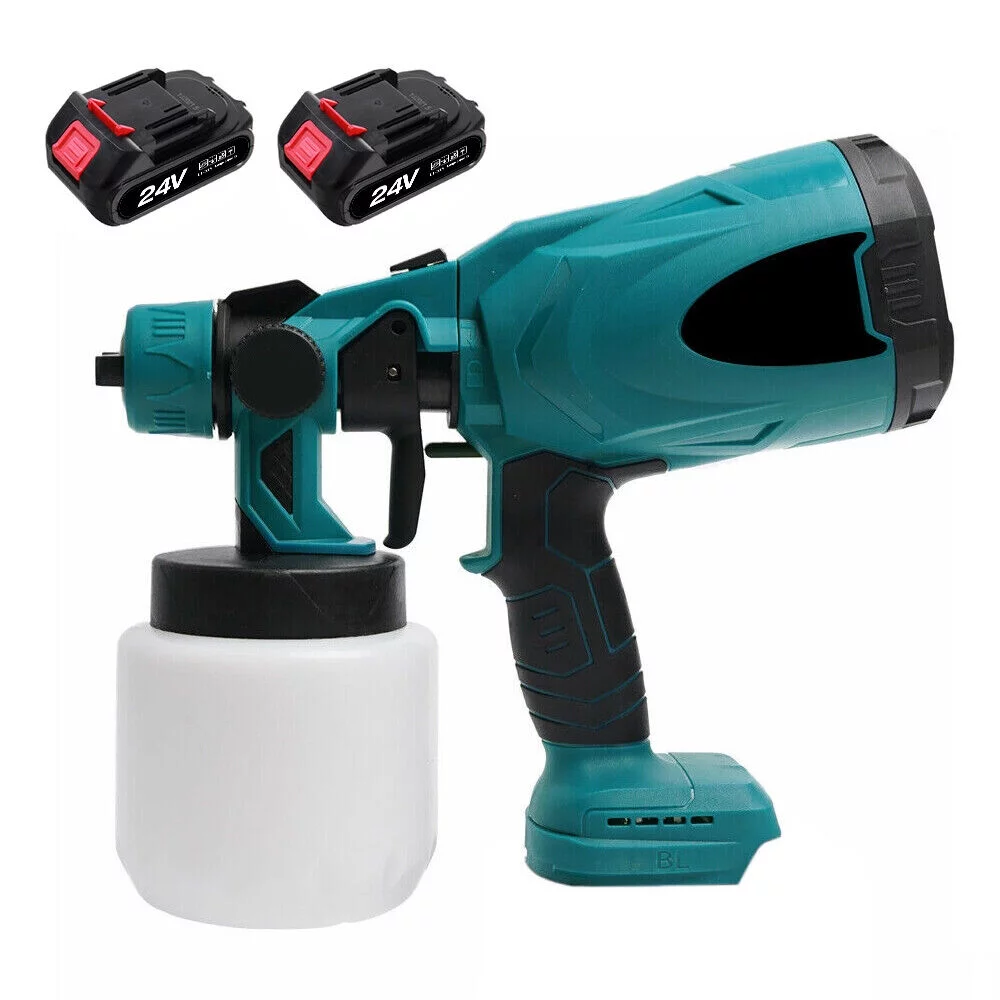 800W Electric Paint Sprayer 800ml Handheld HVLP Spray Gun Home Powerful & Rechargeable DIY Painting Tool