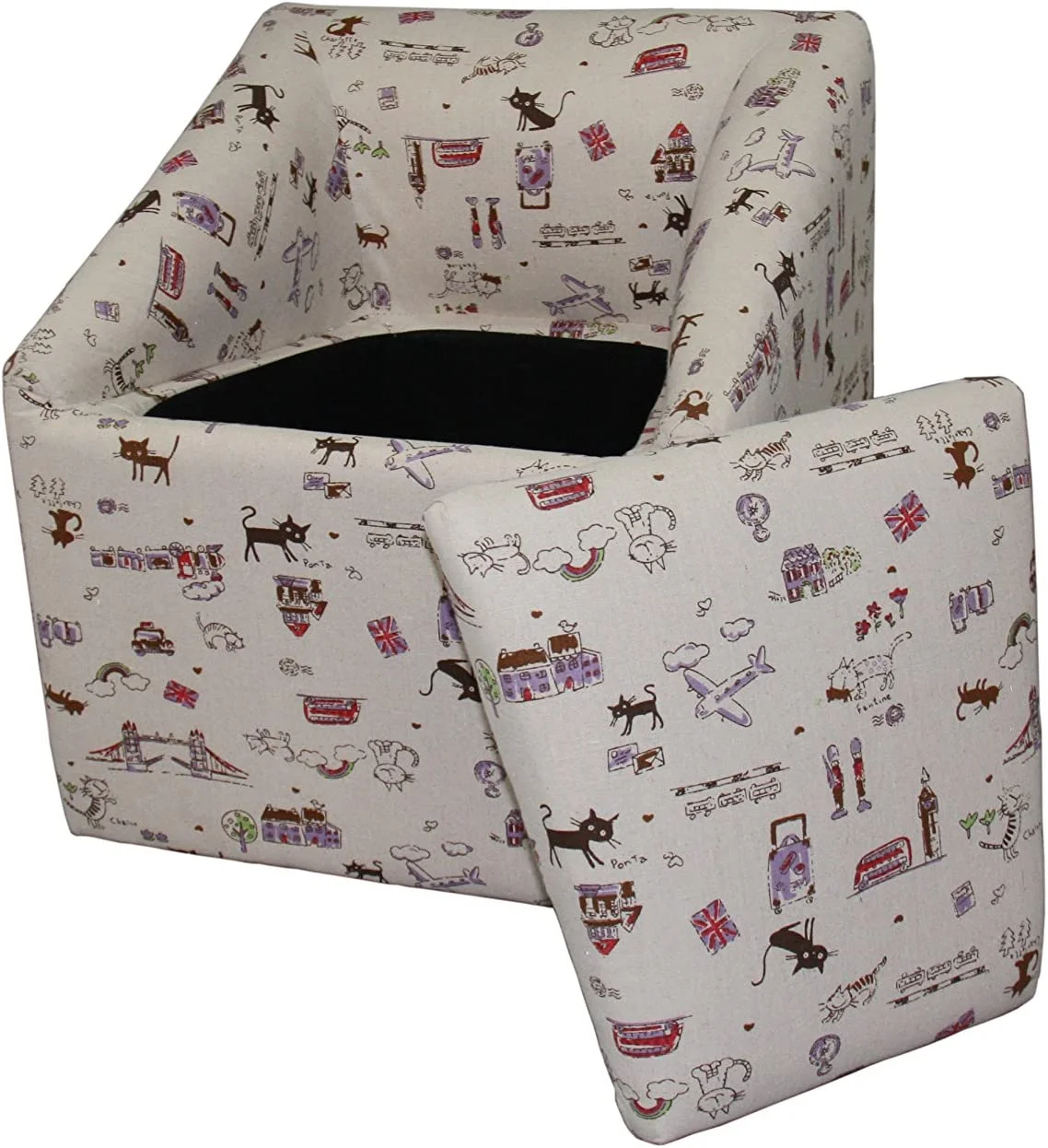 Ore International Kid's Print Chair with Storage, 21.75