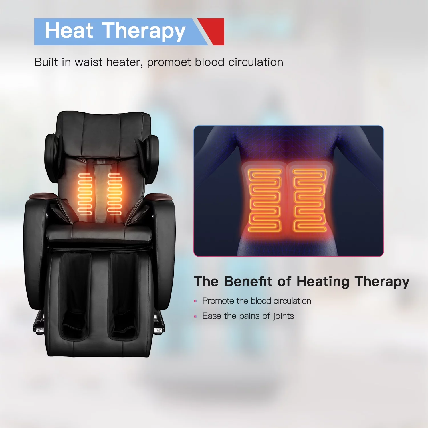 BestMassage Zero Gravity Full Body Electric Shiatsu Massage Chair with Wireless Bluetooth Speaker,Broncos