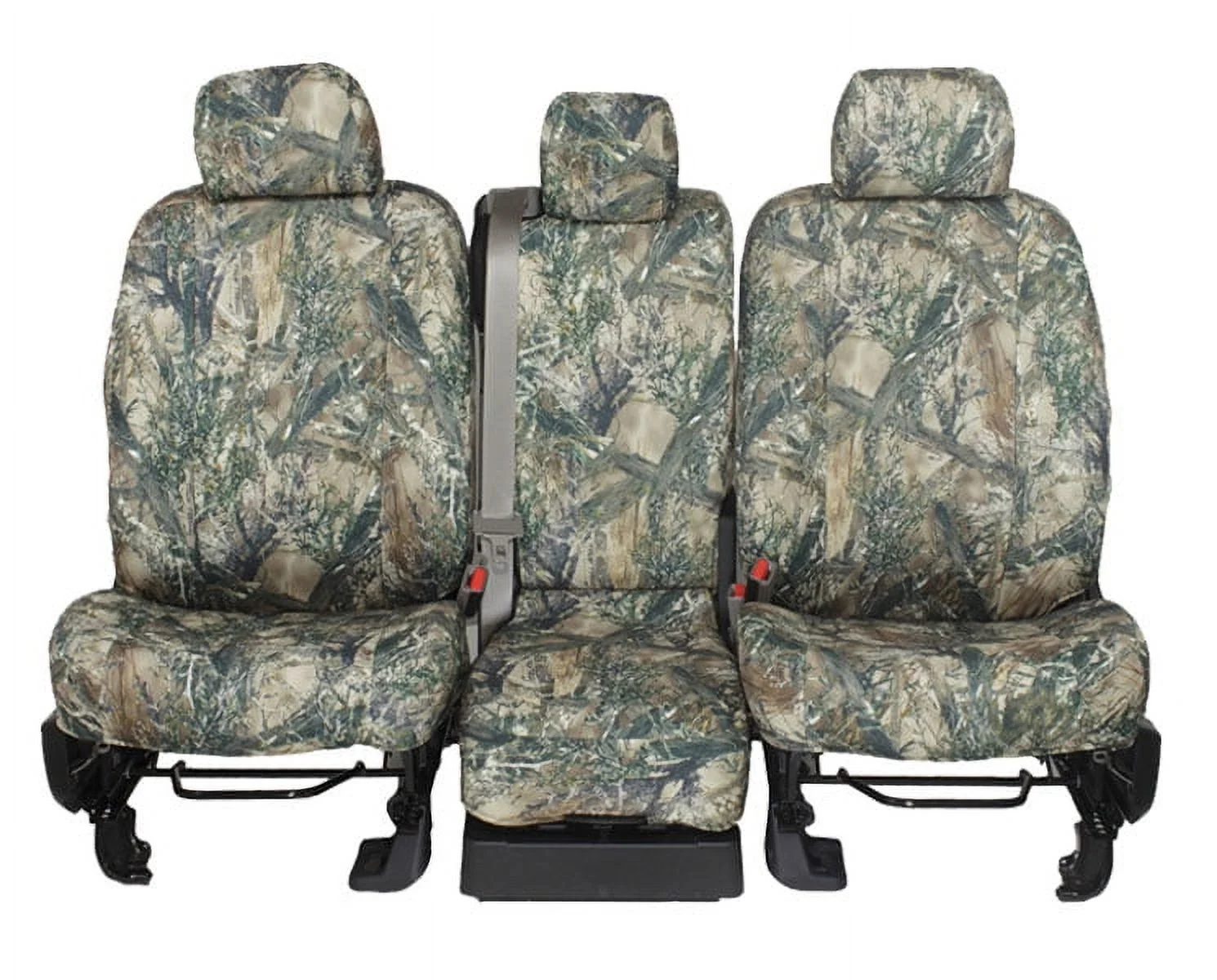 CalTrend Rear 50/50 Split Back & Solid Cushion TRUETIMBER Seat Covers for 1999-2004 Ford Mustang - FD303-71KA MC2 Insert and Trim