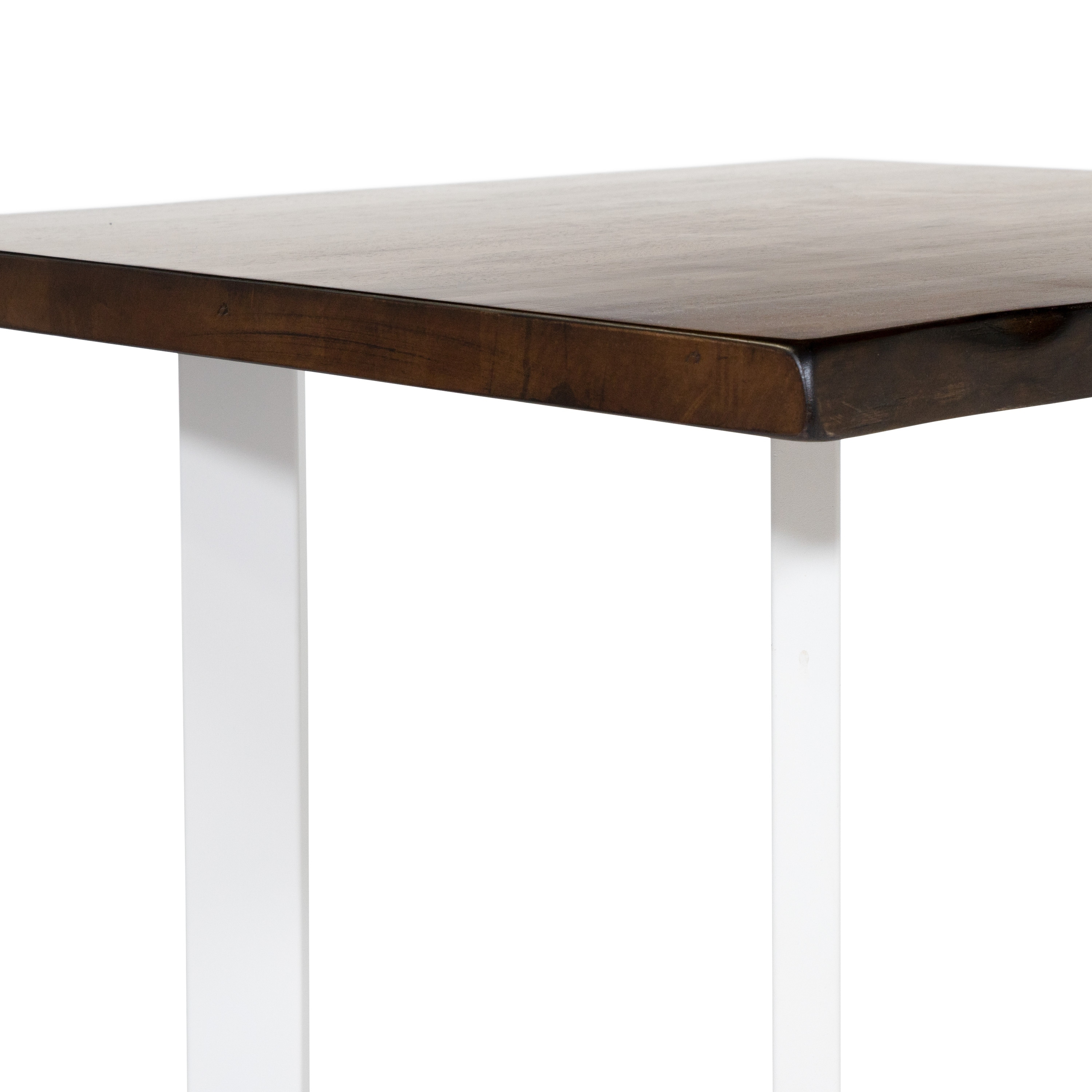 Furniture of America Wallgren Transitional Oak and White 47-inch Metal Coffee Table by