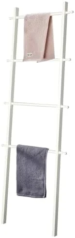 YPADLBC Blanket Ladder  Wooden Blanket Holder  Blanket Quilt Holder Rack Decorative Ladder   Blanket Ladder  Rack for The Bedroom Bathroom Home Decor  Black