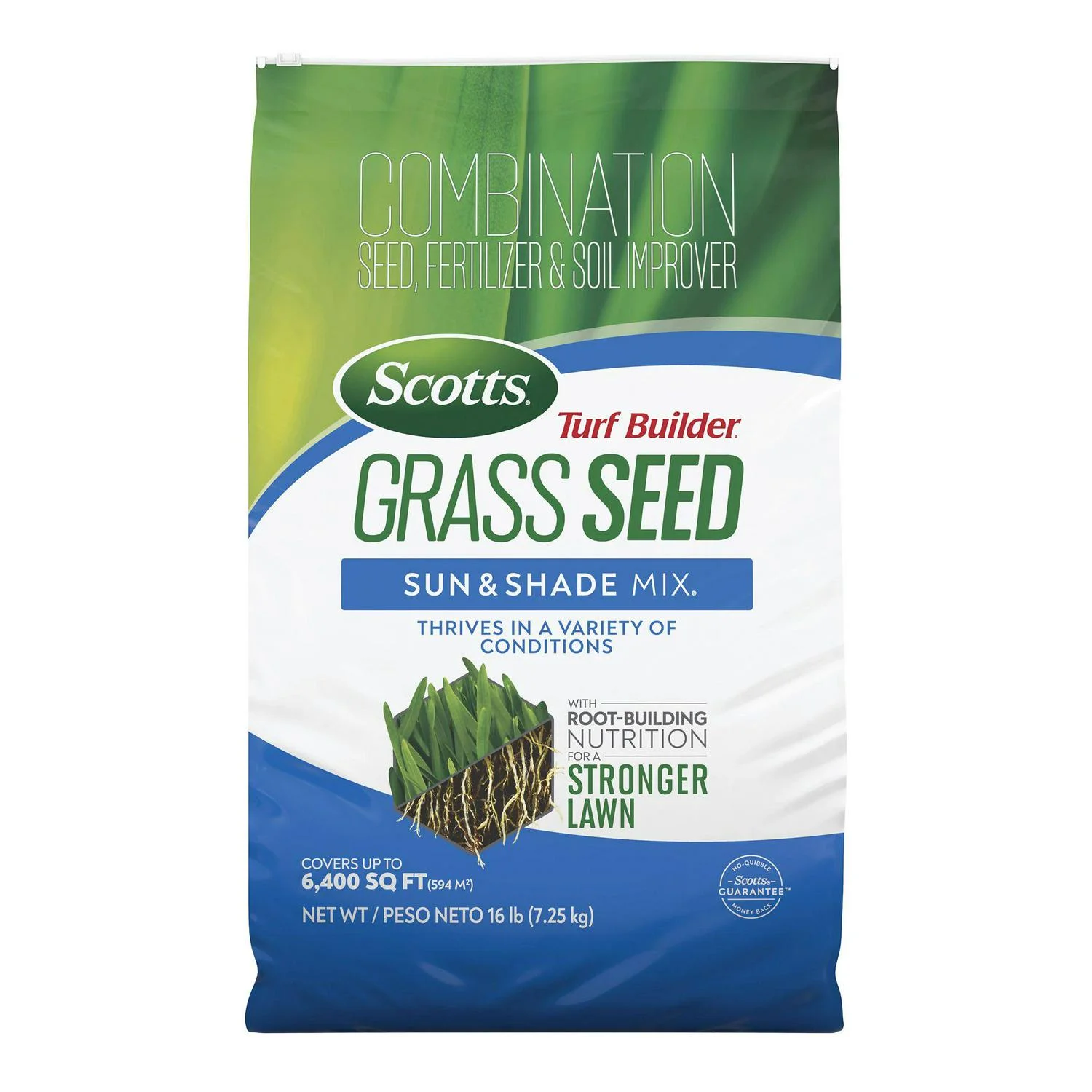 Scotts Turf Builder Grass Seed Sun and Shade Mix, 16 lbs.