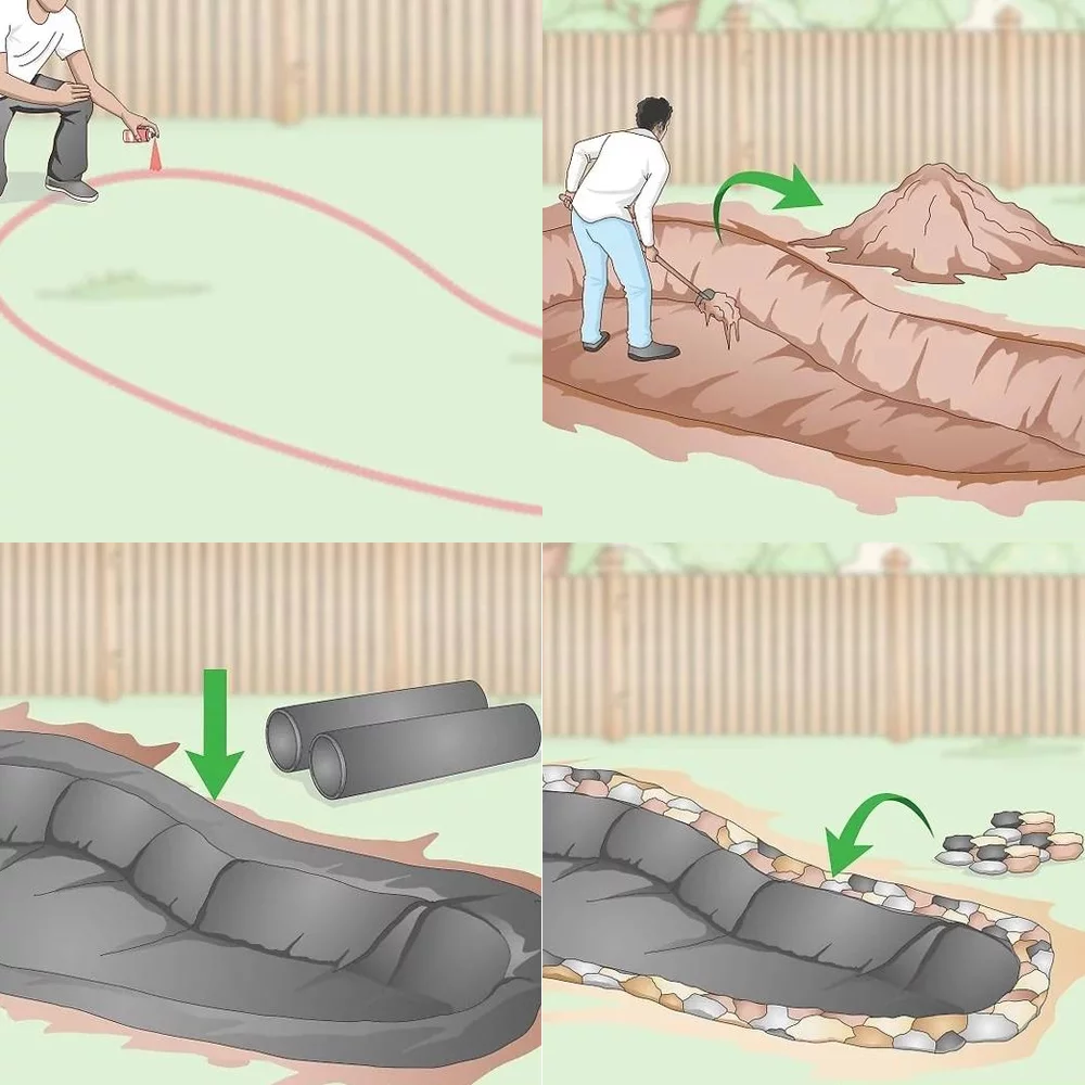 INTBUYING 20'x30' Fish Pond Liner Elasticity HDPE Black Thickness 12mil