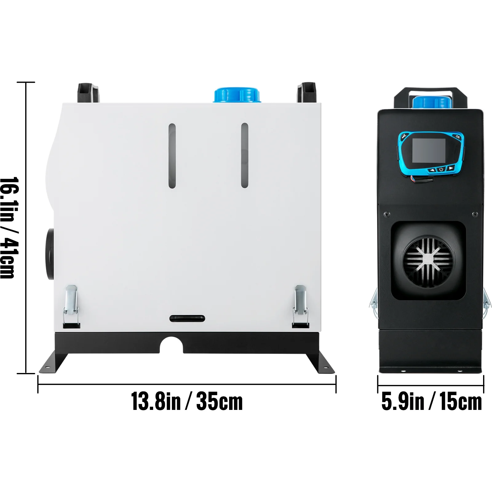 SKYSHALO Diesel Air Heater All-in-One, One Air Outlet, 8KW Diesel Heater 12V, Fast Heating, Diesel Parking Heater with Red LCD Switch, RC Car, RV Truck, Boat, Campervan and Caravan