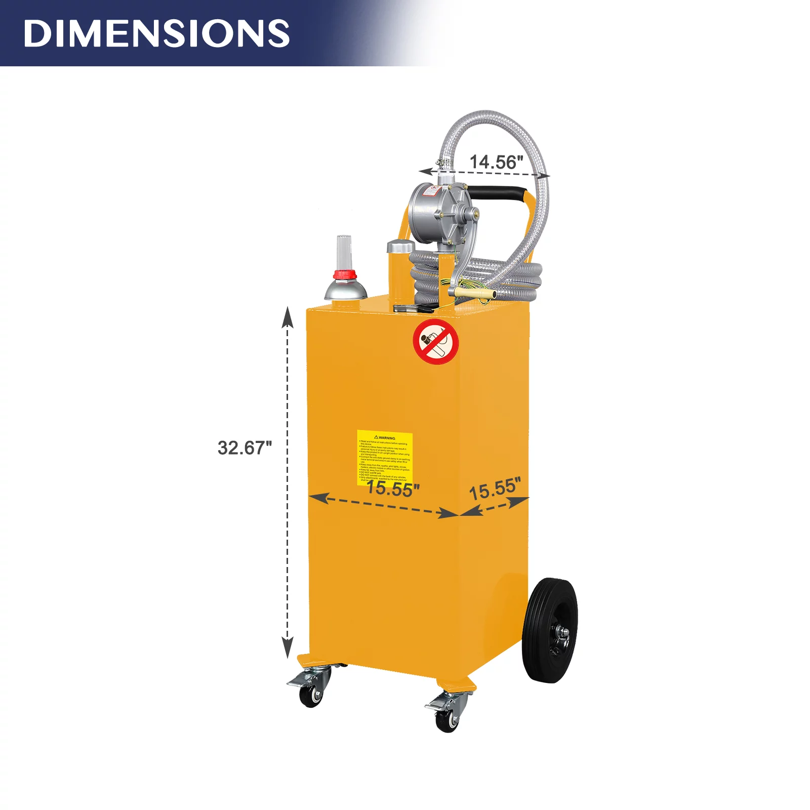 UBesGoo 35 Gallon Gas Caddy, Portable Fuel Tank with Wheels, Kerosene Storage Container