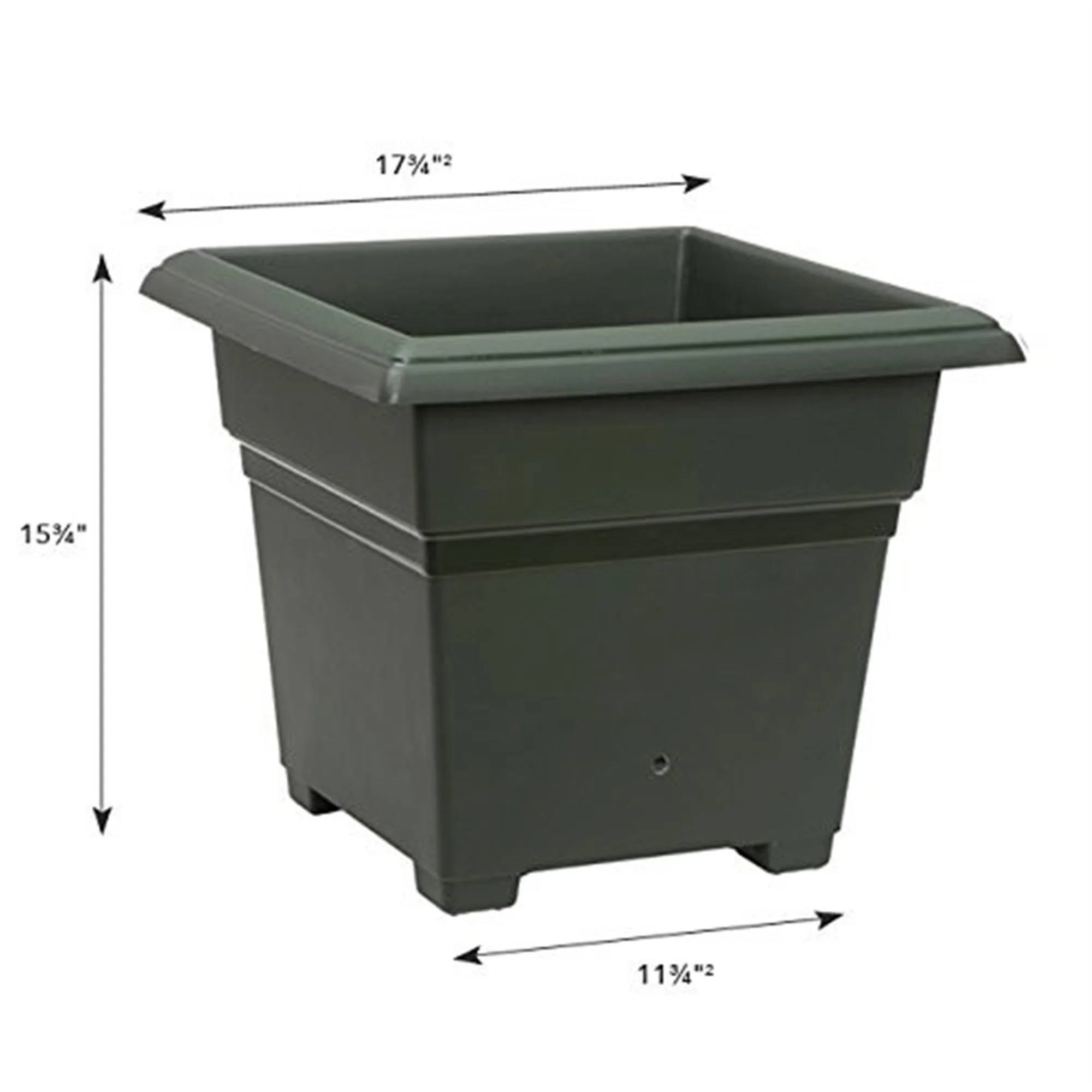 Novelty Earthbox Natural Root and Veg Garden Kit, Square, Green, 18