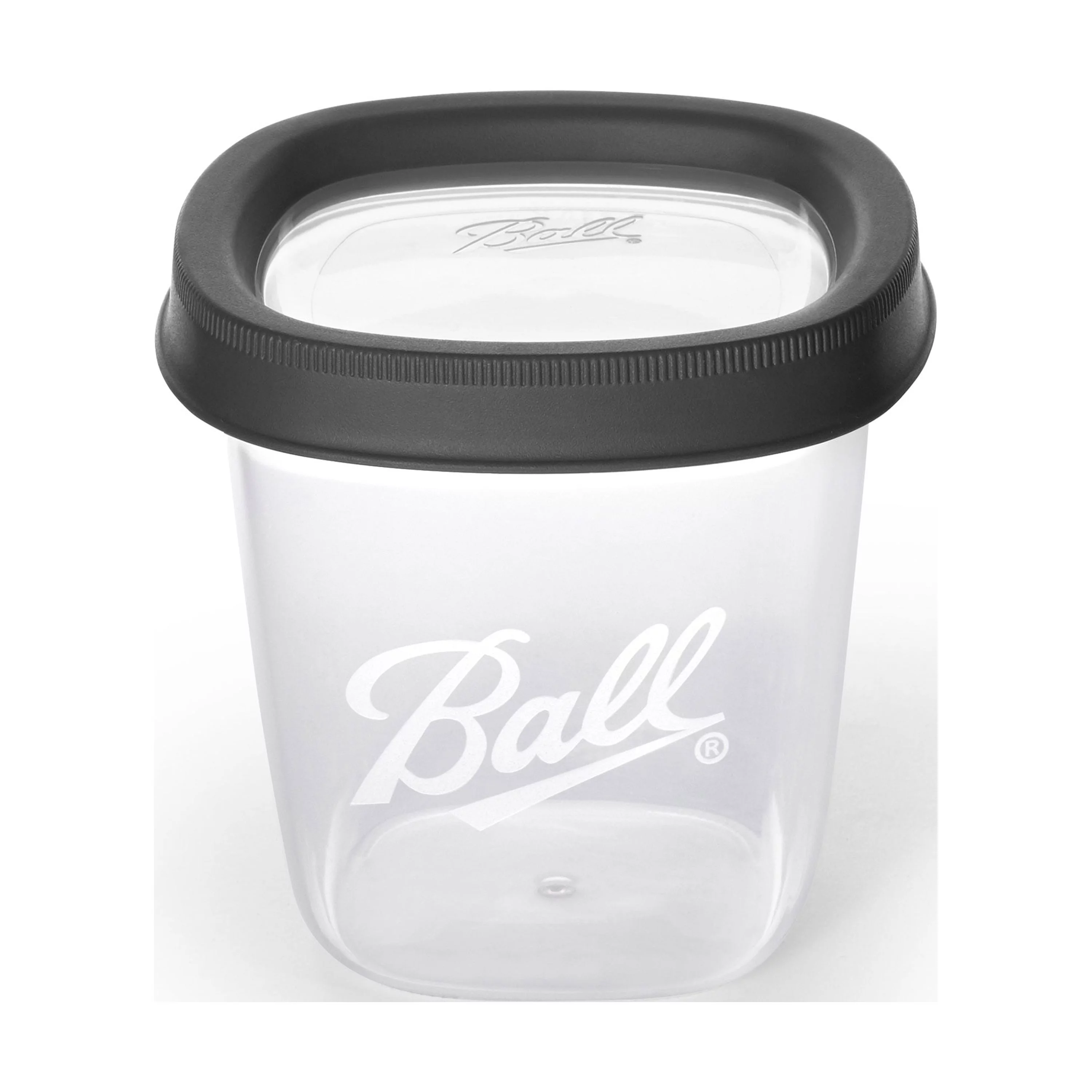 Ball, Freezer Jars, Plastic, Grey, 16 oz, 2 pack