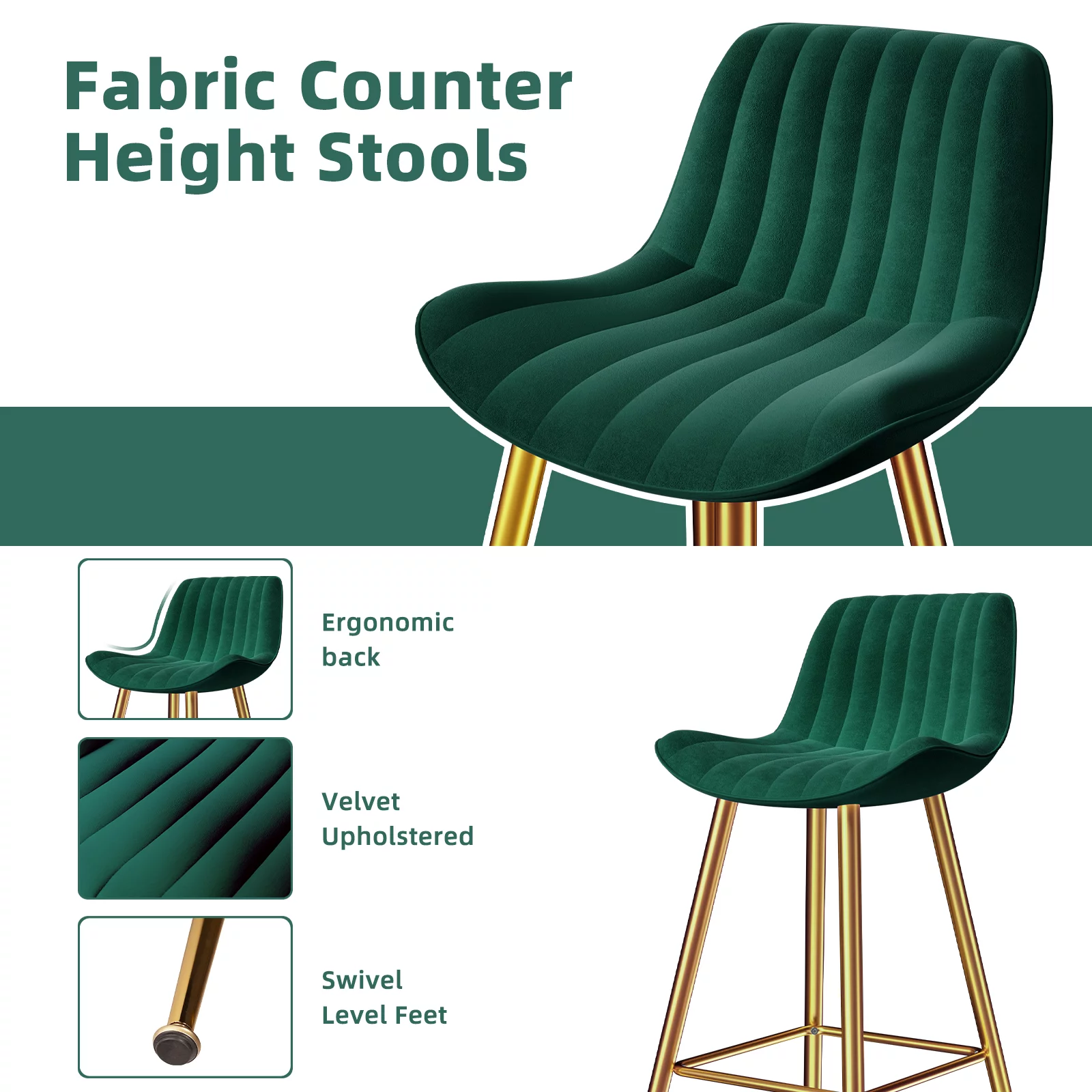 Homezeer Bar Stools Set of 2,  27