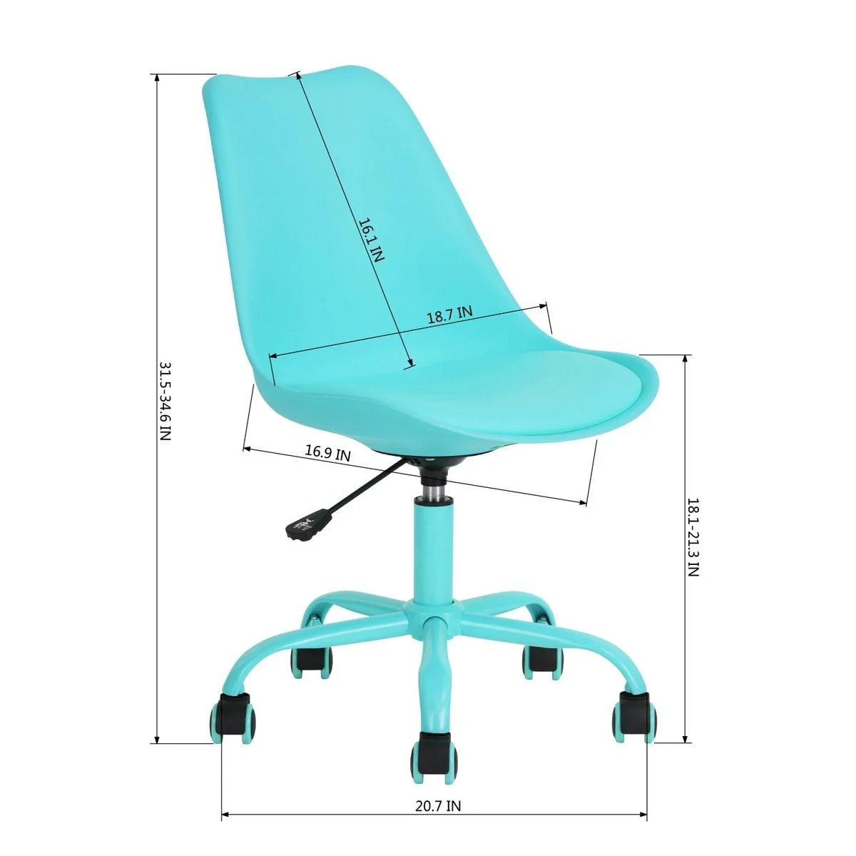 Homylin Modern Mesh Swivel Task Office Chair Blue