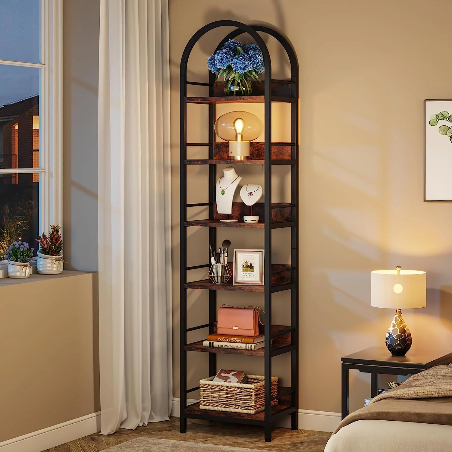 Tribesigns 6-Tier Open Bookshelf, 78.7