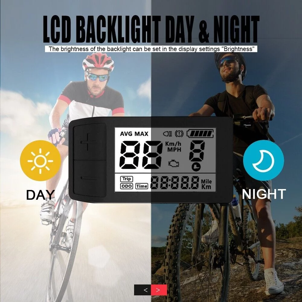 LCD 500S E-Bike 24/36/48V Display For Bafang 8fun BBS01 BBS02 BBSHD Mid-Motor