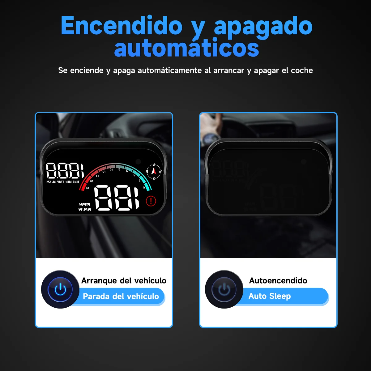 ANCEL M22 Auto HUD Head up Display mph/km Geschwindigkeit Anzeige Alarm LCD DE