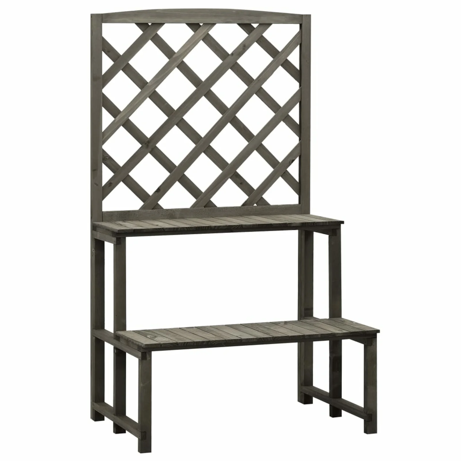 Plant Stand with Trellis Gray 27.6