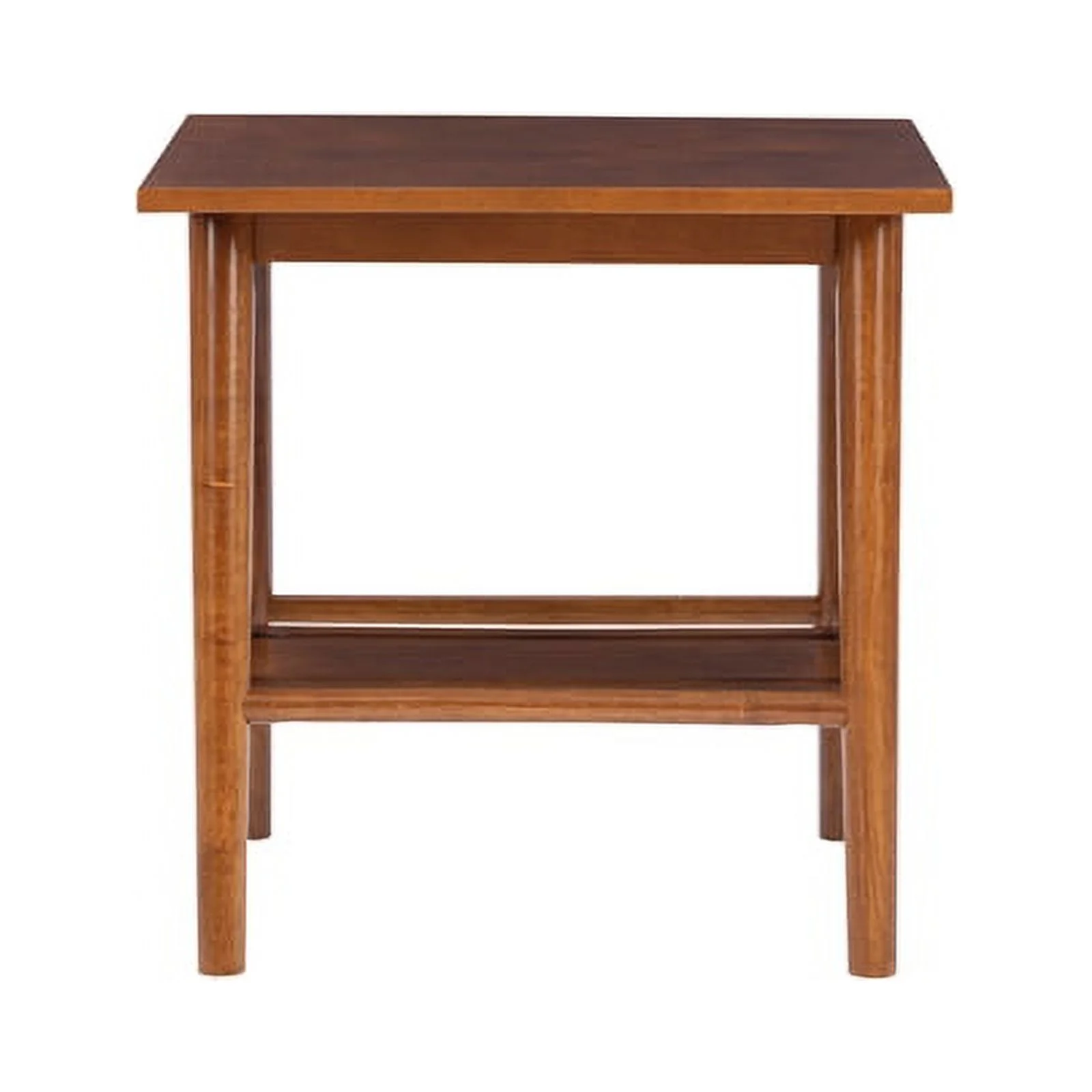 Home Square 2-Piece Furniture Solidwood End Table Set in Brown