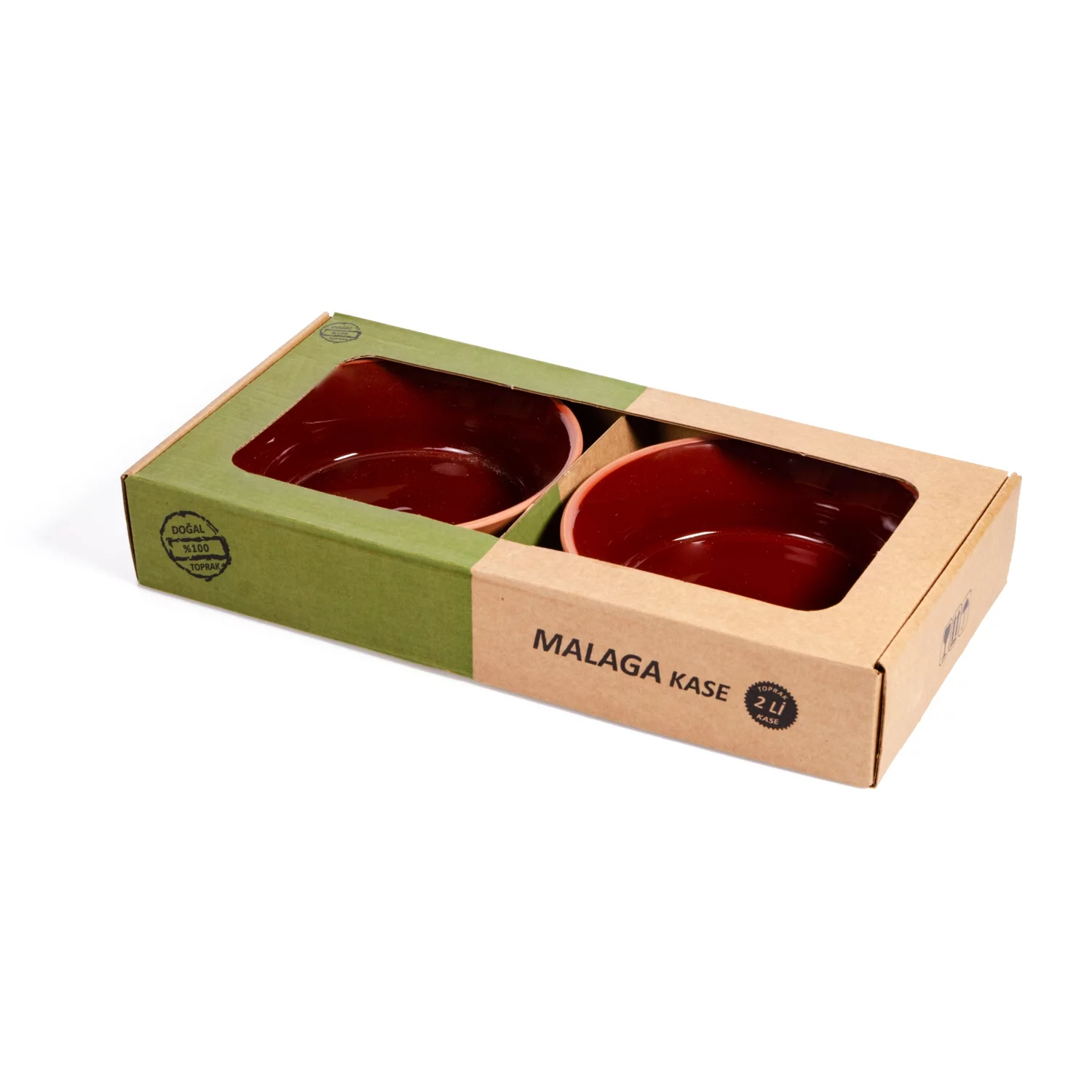 Handmade Clay Bowl, Traditional Terracotta Dish, Natural Clay Casserole, Set of 2, 6.3 in.