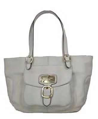 Michael Kors Hudson Downtown Leather Large Tote, Vanilla