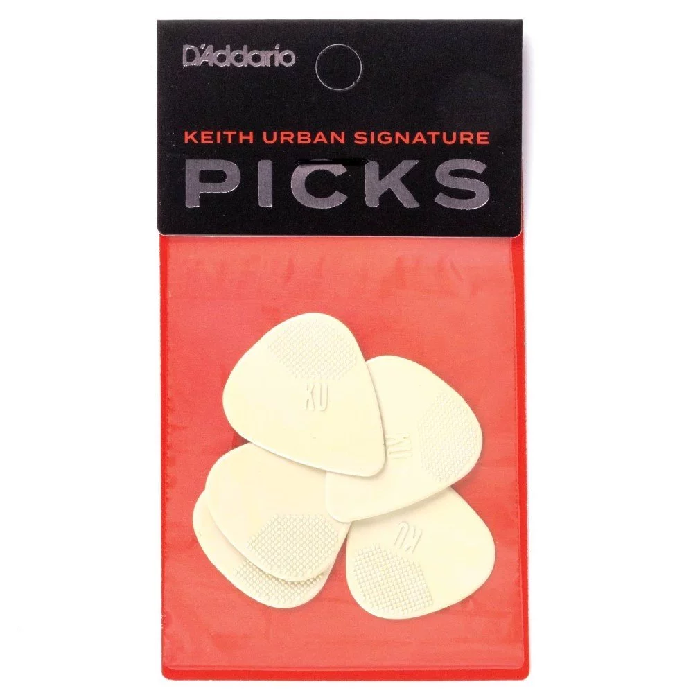 Planet Waves by D'Addario 1UKU6-05 Keith Urban Signature Ultem Guitar Picks-Bone, 5 pack, Heavy