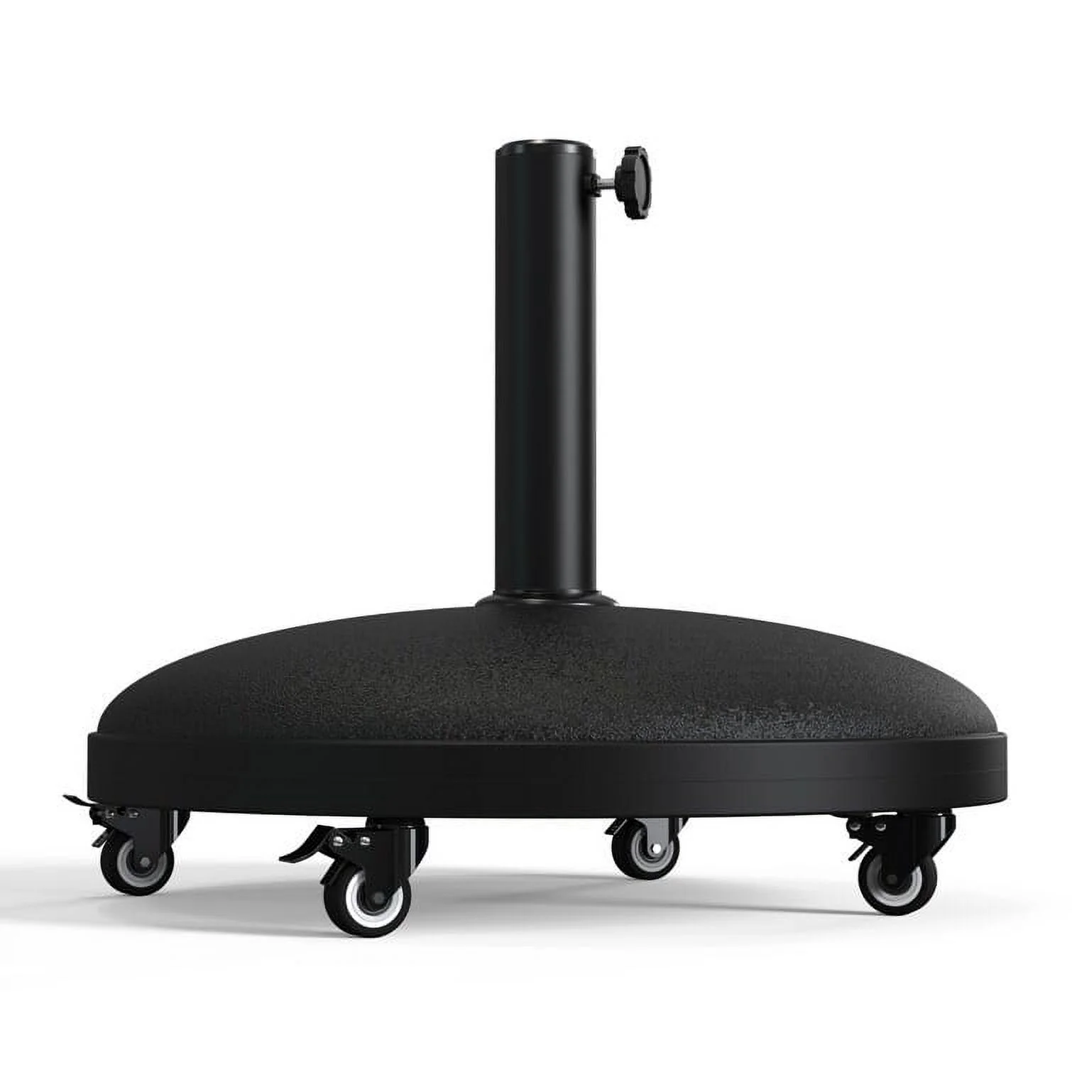 55 lb Patio Heavy Duty Concrete Round Umbrella Base with Wheels