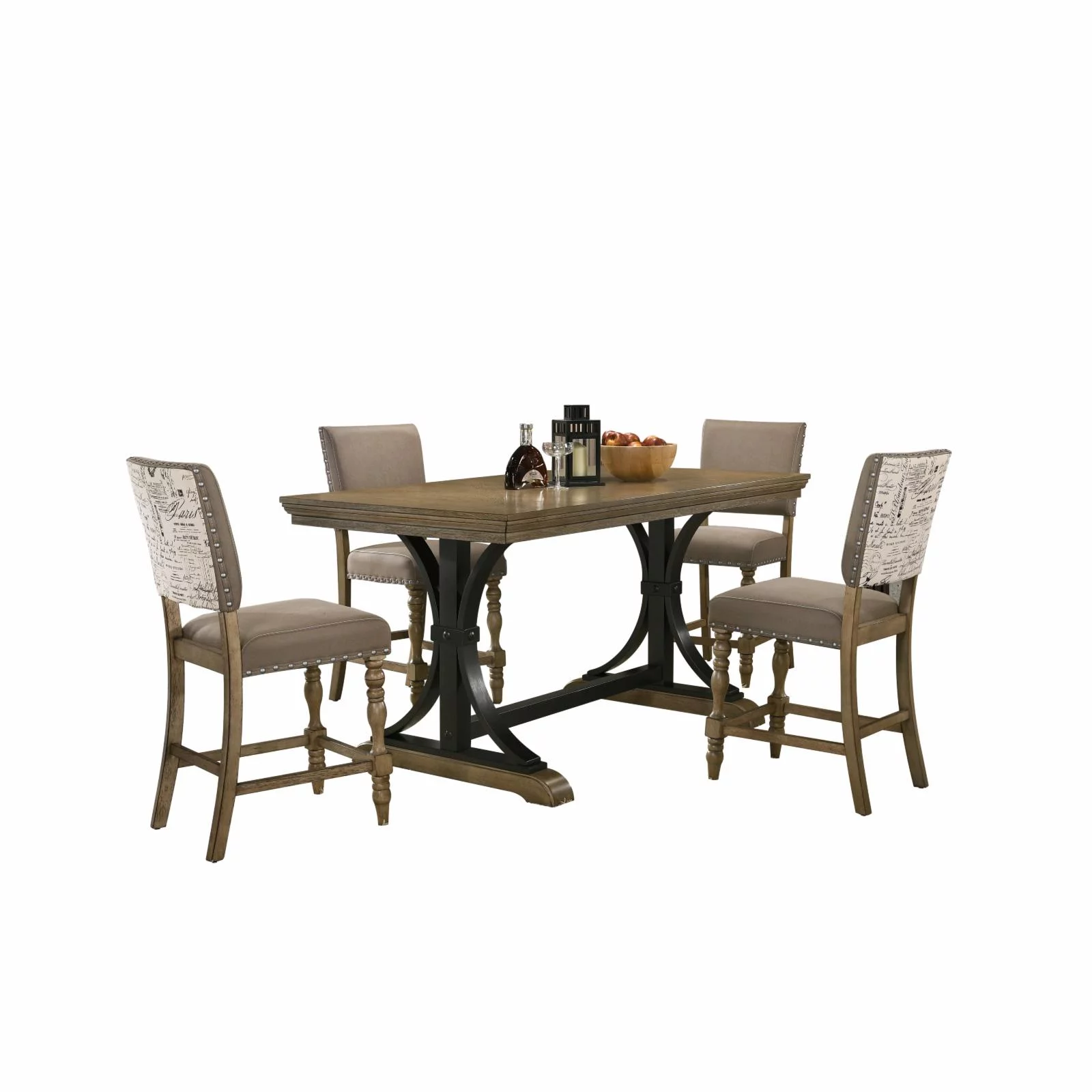 Roundhill Furniture Birmingham 5-piece Counter Height Dining Set