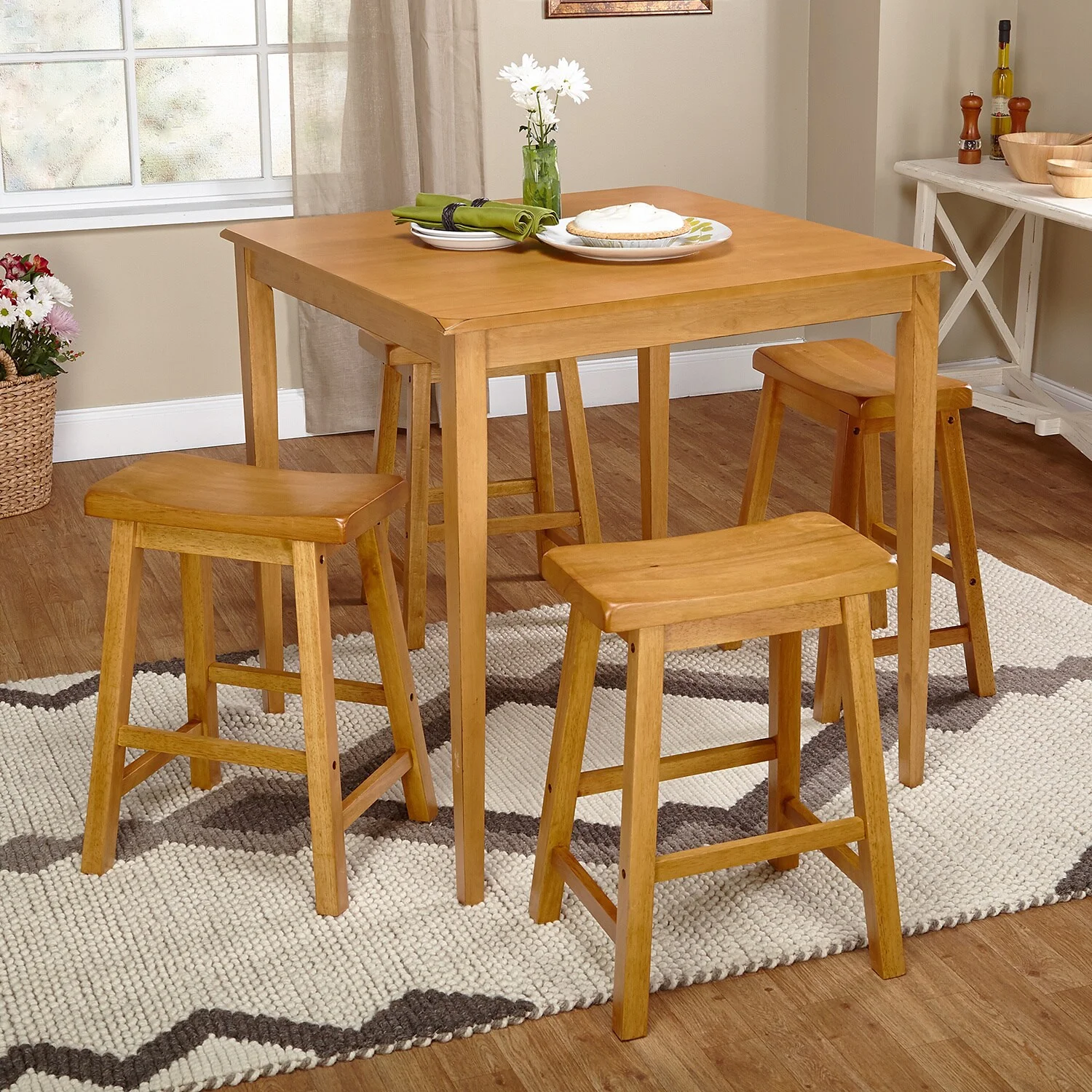 Simple Living  Belfast 5-piece Saddle Dining Set