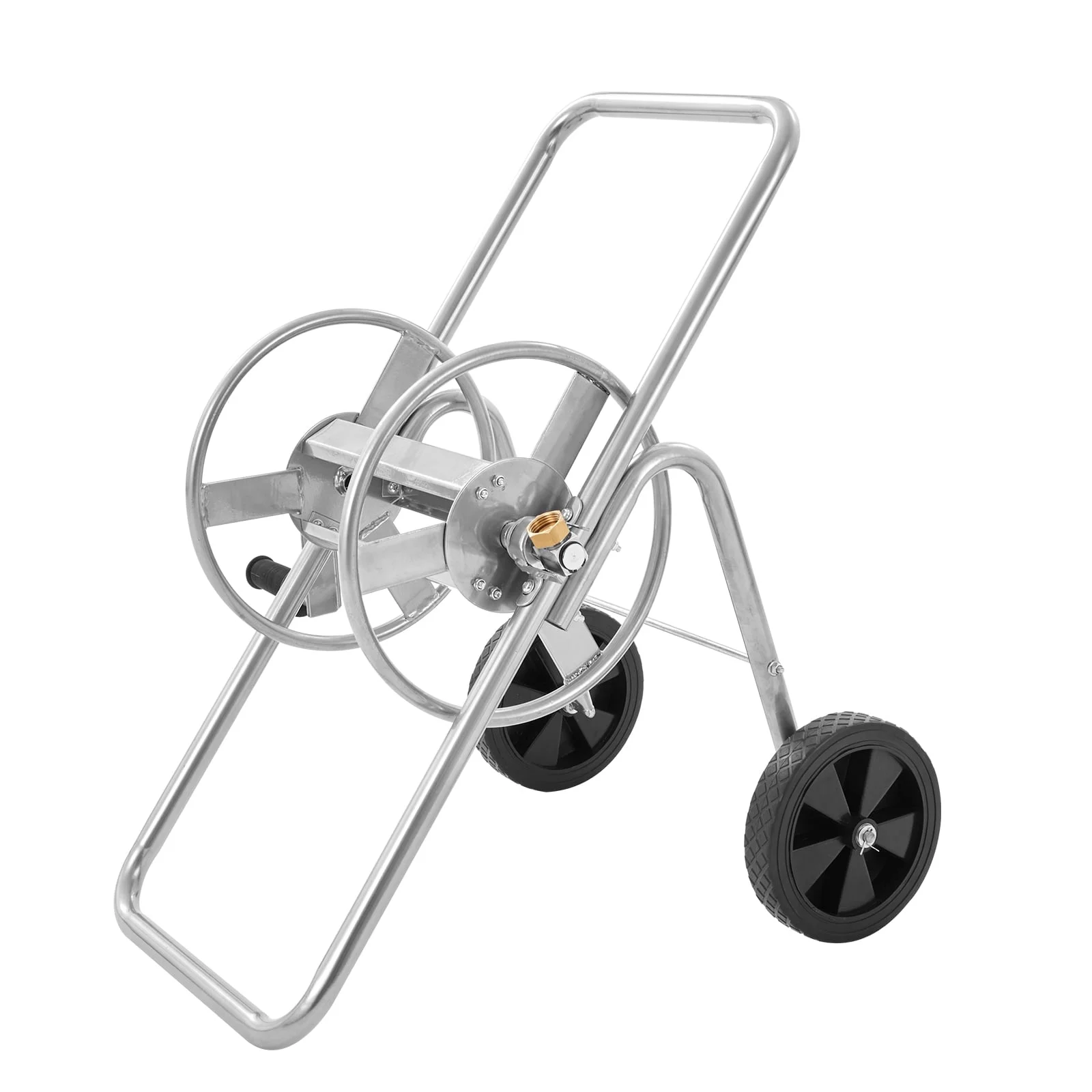 SKYSHALO Hose Reel Cart with Wheels, Carry Up To 175ft of 5/8’’ Hose, Portable Metal Hose Winder Suitable for Yard Planting & Garden