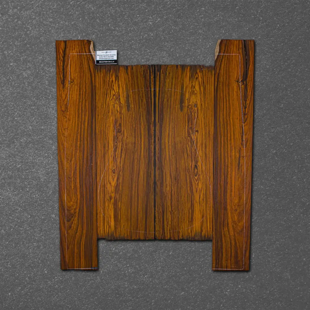 Mexican Cocobolo Acoustic Guitar Back and Sides Dreadnought (DT) Set. – MCDT000154-2.4