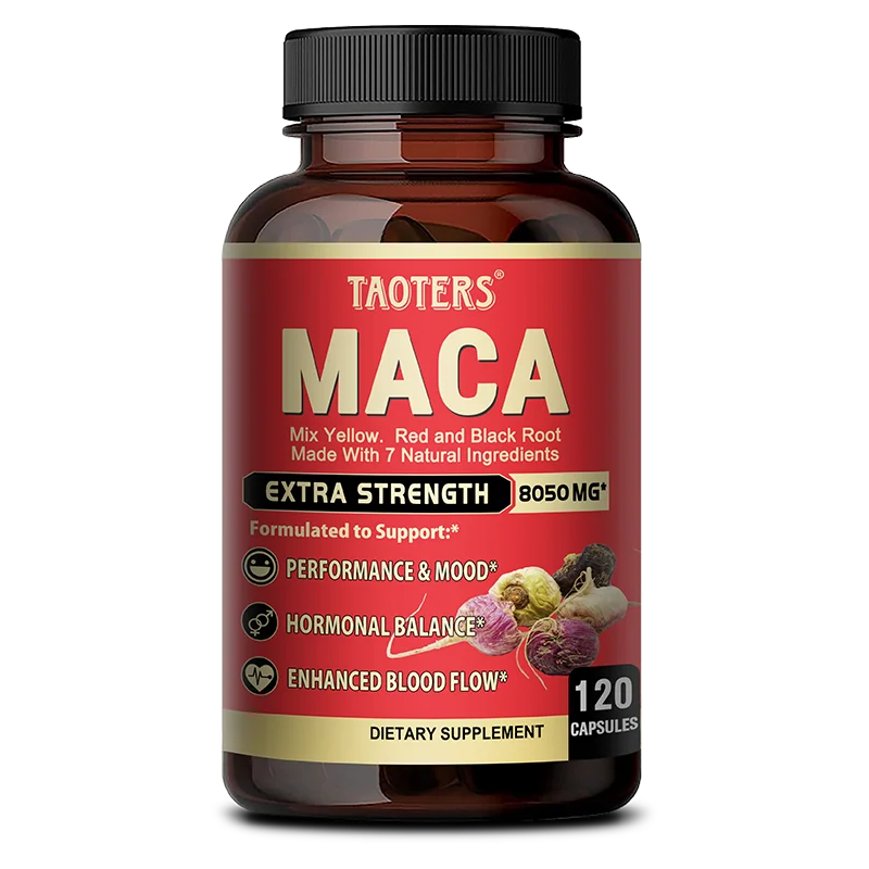Maca Root Capsules - Supports Natural Health - Energy - Performance & Mood Supplement - Enhanced Blood Flow 30/60/120 Capsules