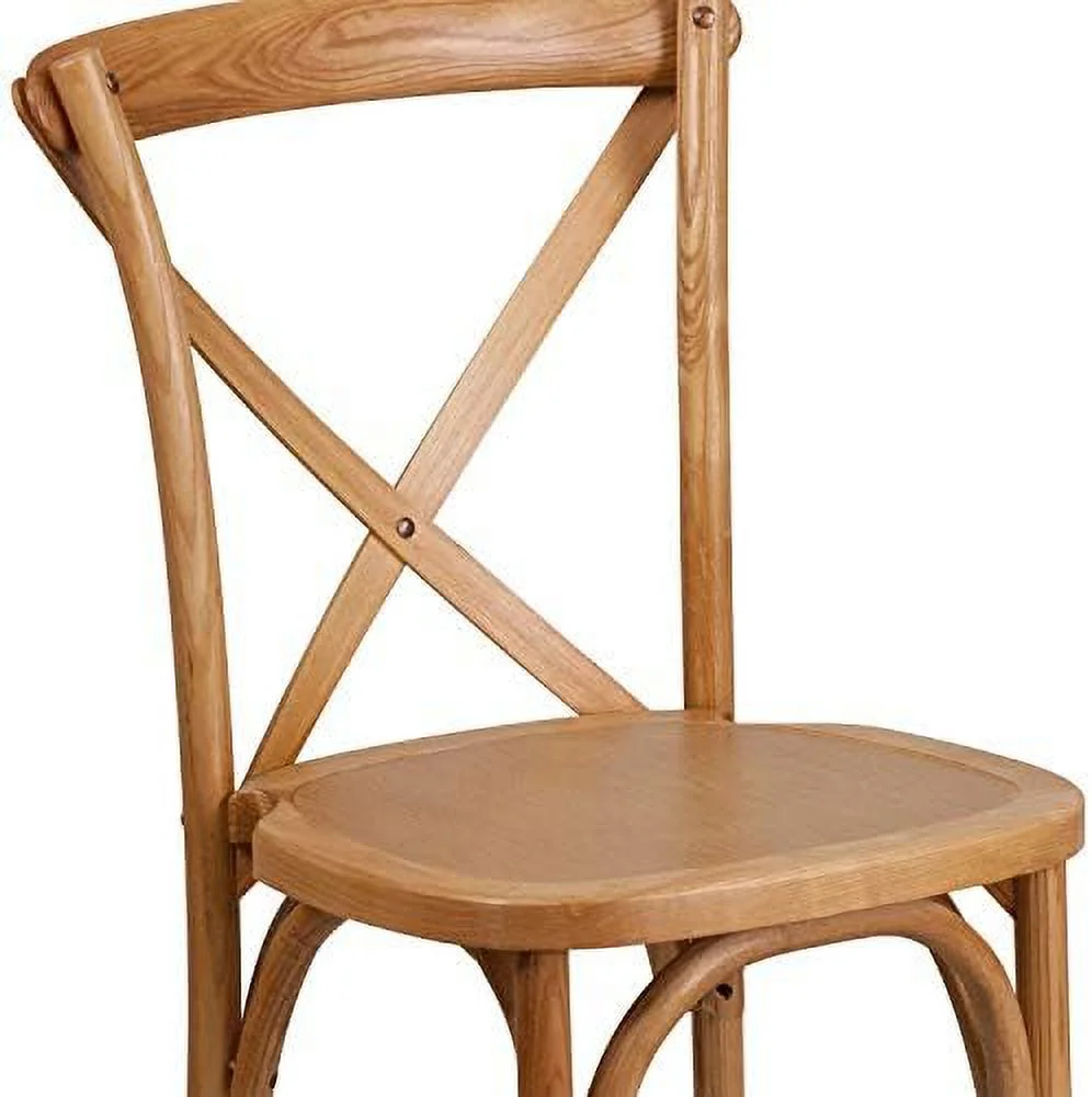 ZFGSUIJN Stackable Early American Wood Cross Back Chair