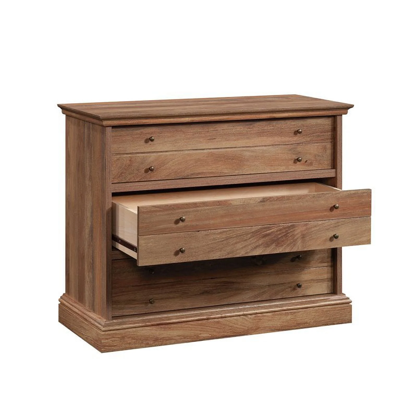 Pemberly Row 3-Drawer Traditional Engineered Wood Bedroom Chest in Brown