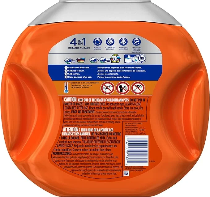 Tide PODS Plus Febreze Laundry Detergent Packs Bag, Botanical Rain, 54 Count