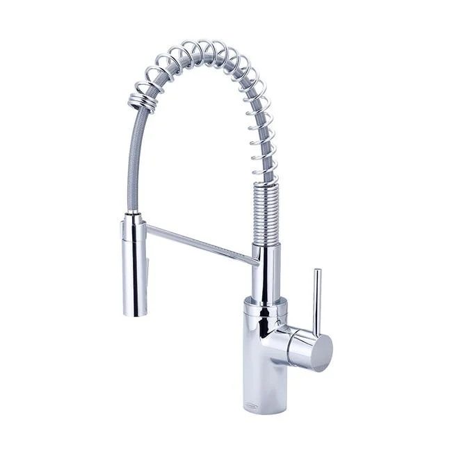 Single Handle Pre-Rinse Spring Pull-Down Kitchen Faucet - Polished Chrome